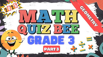 2025 Math Quiz Bee for Grade 3 | Quiz 3 | Geometry | Quiz by brainYs