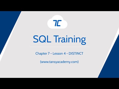 Tansy SQL Course | DISTINCT | Chapter 7 | Lesson 4