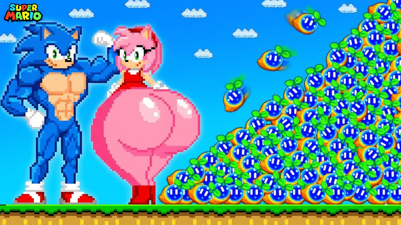 Super Mario Bros. But UPGRADING Sonic and Smy to Sonic Muscle and Amy Muscle | Sonic Dog