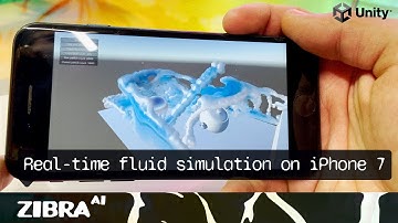 Real-time fluid simulation beta launch on iPhone 7. Made with Unity3D. Zibra Liquids