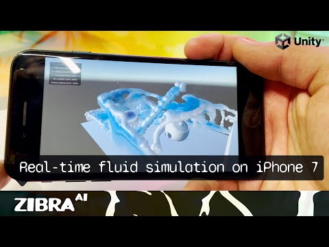 Real-time fluid simulation beta launch on iPhone 7. Made with Unity3D. Zibra Liquids