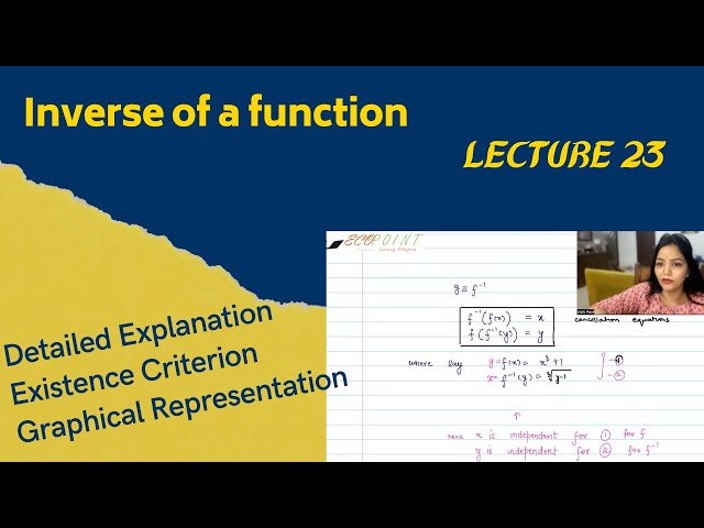 Functions | Part 10 | Inverse Function Basic to Graph |23|