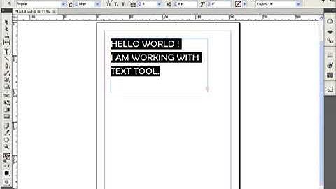 Adobe Indesign Video Tutorials in Hindi   Text Tool Part 1  RISHIVIKA EDUCATION PVT LTD