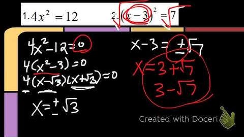 1.4 Quadratic Equations