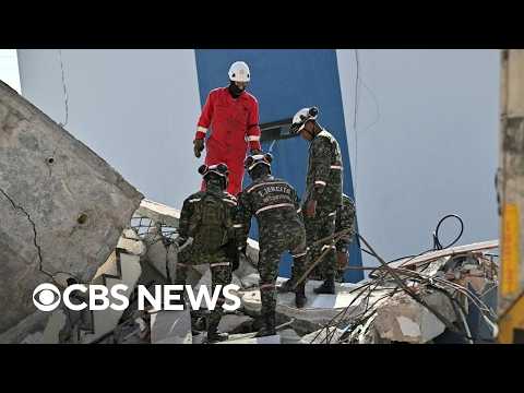 Emergency crews in Colombia desperately <strong>search</strong> for earthquake survivors