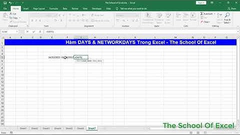 Cách sử dụng hàm DAYS và NETWORKDAYS trong Excel