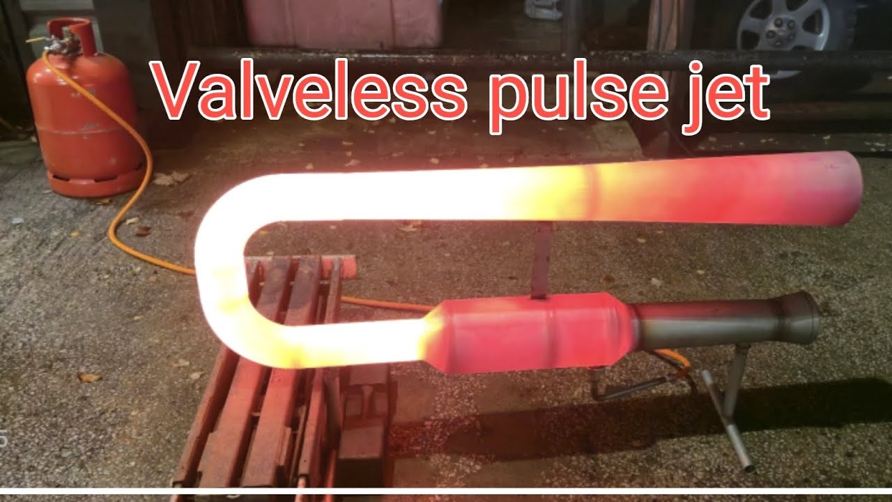 Homemade valveless pulse jet testing - YouTube
