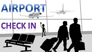 At the airport  Check in conversation | English lesson