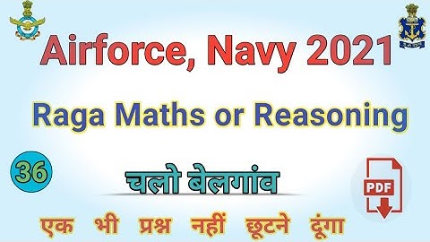 Maths & Reasoning Part- 36 l Airforce, Navy l Privious Year Questions l Deepak Sir l
