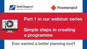 Powerproject - Maximising your Project - Part 1 Creating the Project Schedule