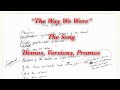 All About the Song: “The Way We Were” (Demos, Promos, Versions)
