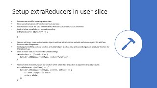 User Application (React | Redux | Axios) - 37. Setup extraReducers in user-slice