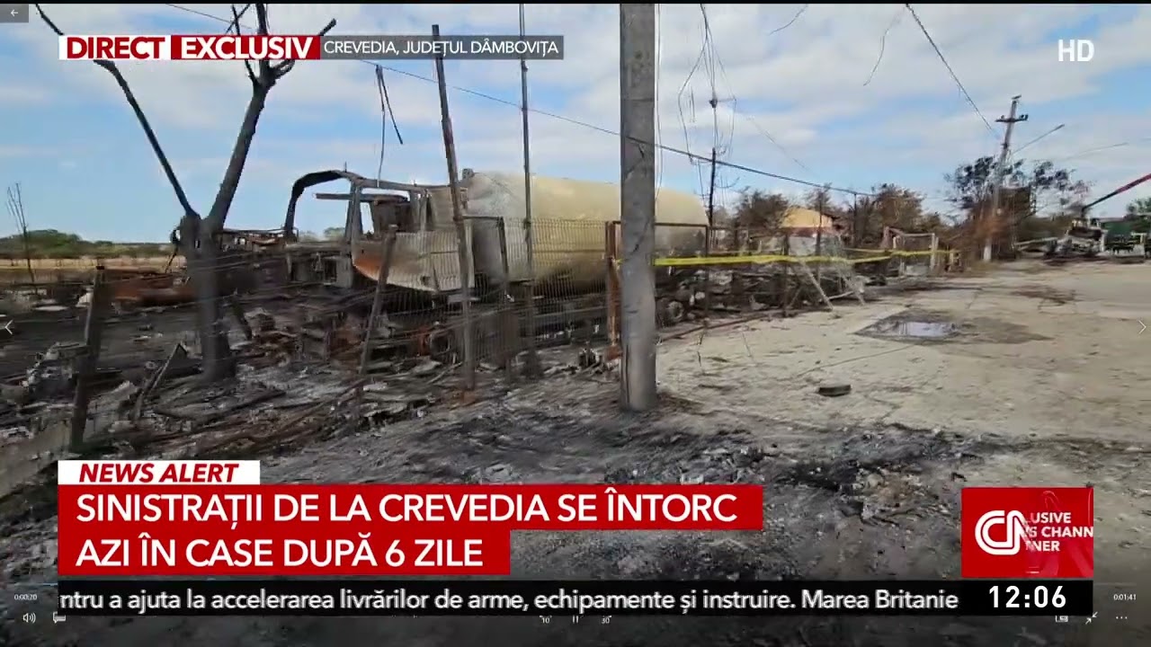 Primele imagini cu ce a rămas în urma exploziilor de la Crevedia