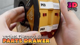 Vertical Filament Spool Parts Drawer (Hatchbox)