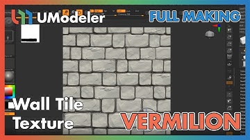 3D Modeling in Unity - Full Making Video of Texturing a Wall Tile in Vermilion