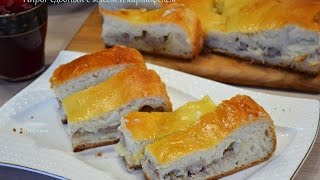 Пирог сдобный с мясом и картофелем Пирог сдобный с мясом и картофелем