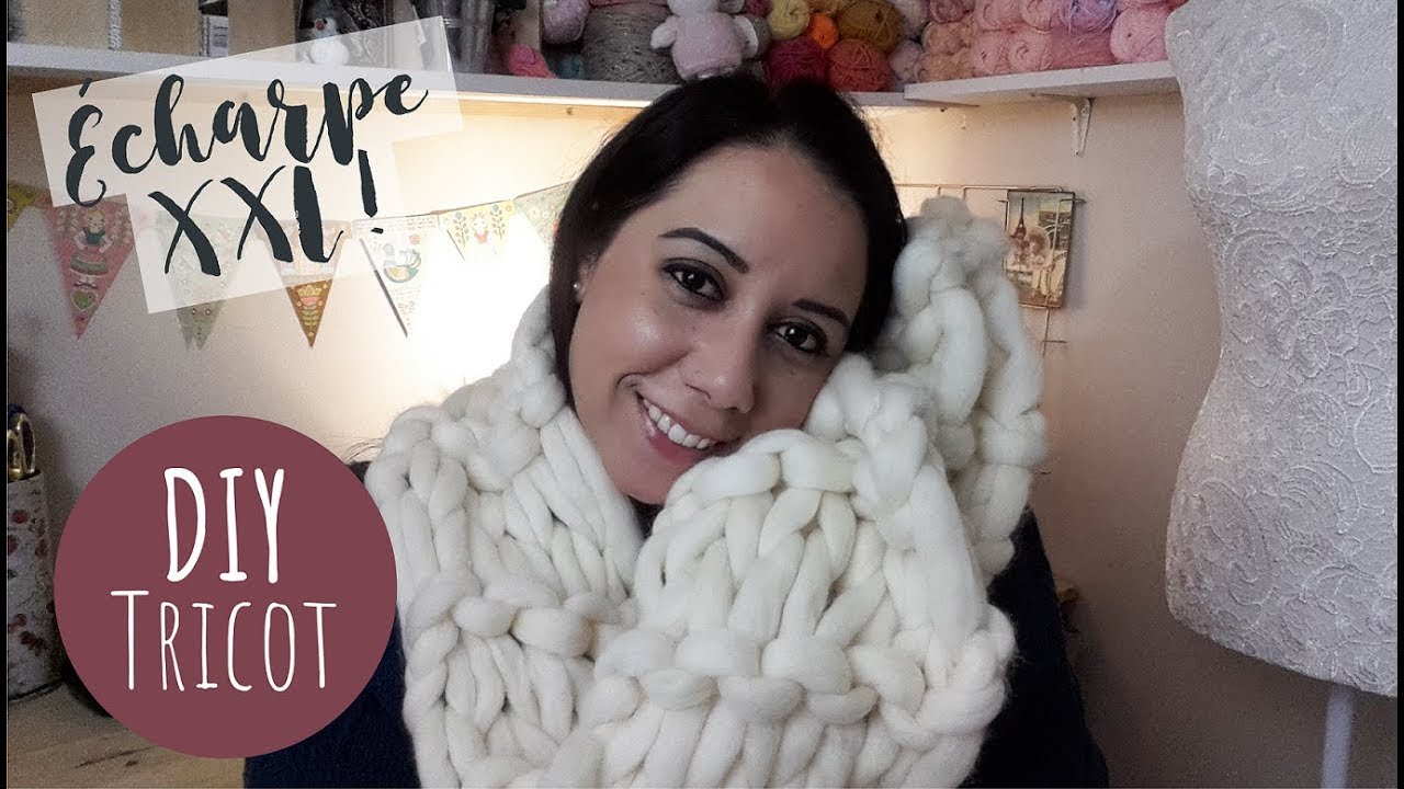 TRICOT : Écharpe XXL en mèche, sans aiguilles !