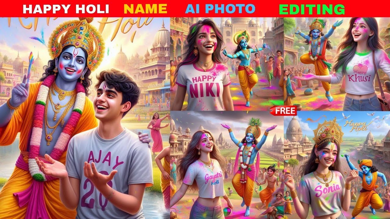 Happy Holi Ai Photo Editing Tshirt Name Holi Photo Editing Ai Holi happy-holi-ai-photo-editing-tshirt-name-holi-photo-editing-ai-holi