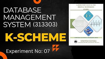 DBMS MSBTE Manual Solution ||  EXPERIMENT NO: 07