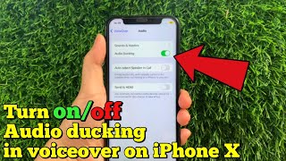 How to turn ON or OFF audio ducking in voiceover on iPhone X