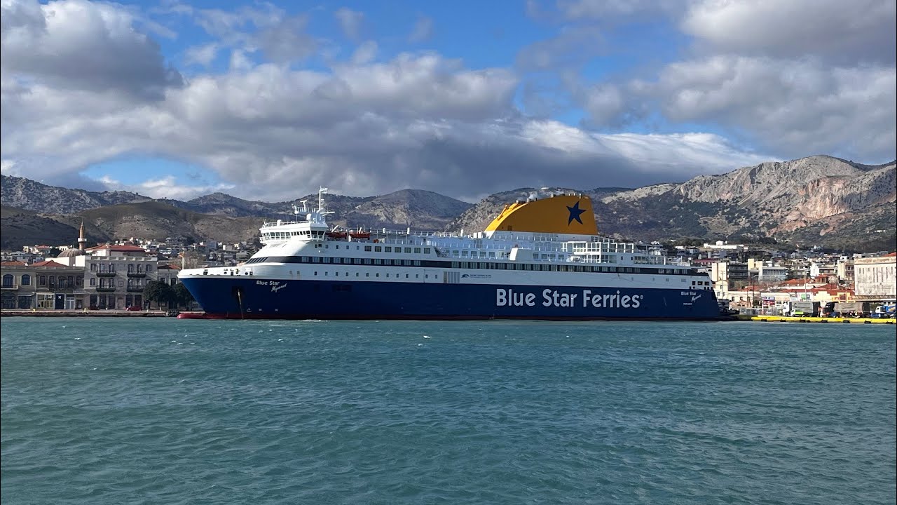 Blue Star Myconos παλεύοντας με τους μανιασμένους αέρηδες στην Χίο 