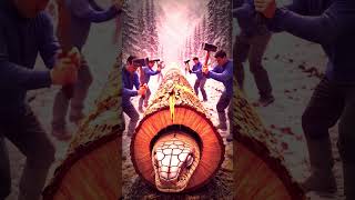 Rescuing a Giant Python Stuck Inside a Tree Trunk #animals  #funny  #shorts Net Worth