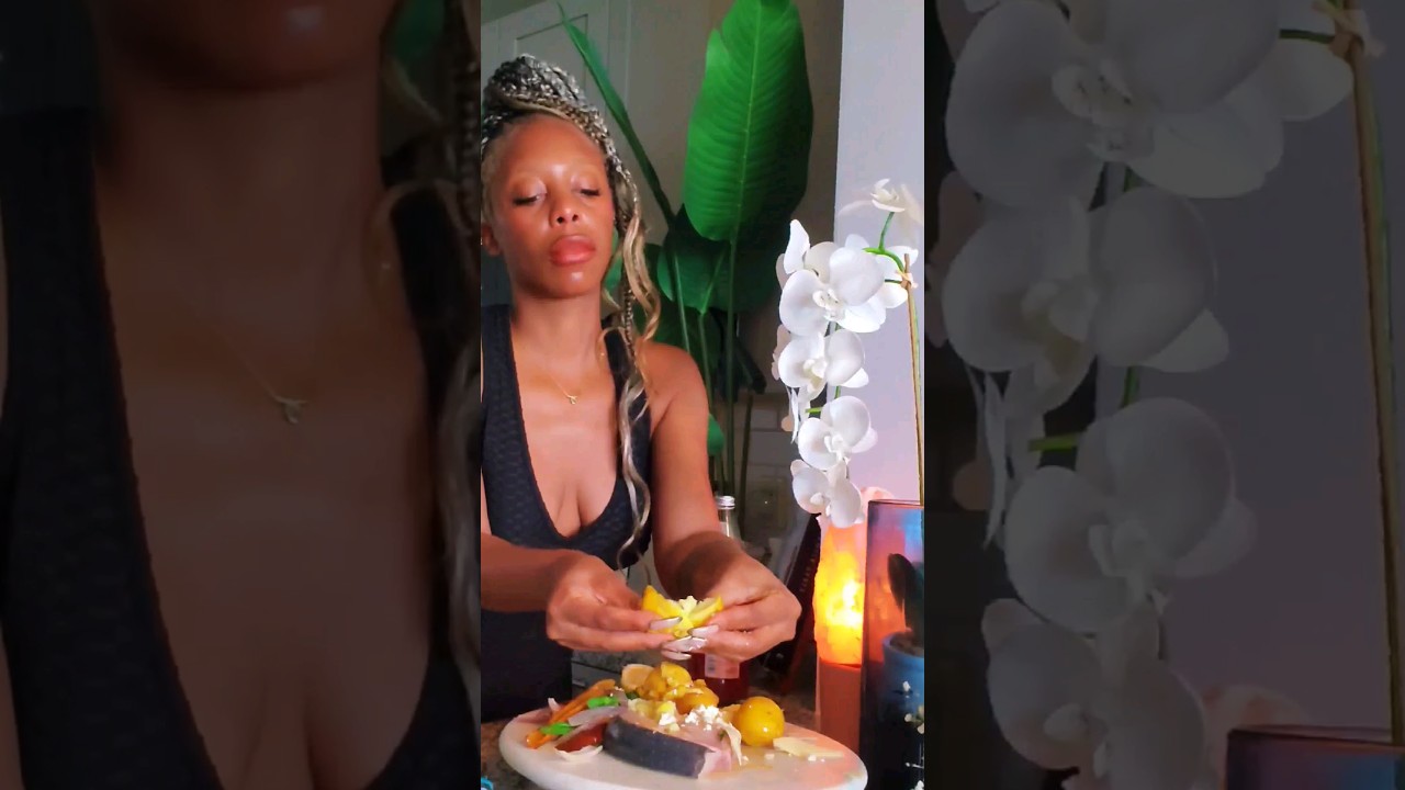 Prepping Russian brined raw fish and vegetable recipe