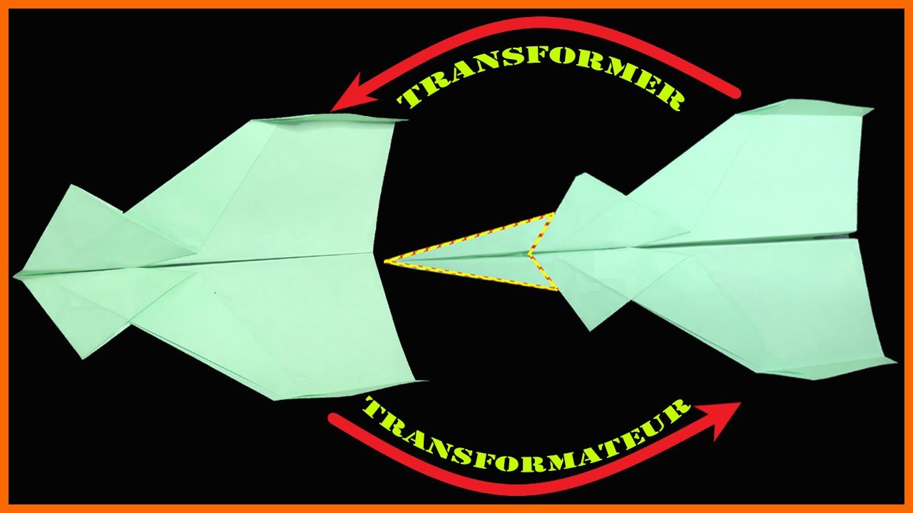 Comment faire un Avion en papier transformateur | Meilleur planeur
