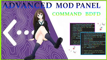 ADVANCED MOD PANEL COMMAND | BDFD TUTORIAL | MOD PANEL | Bot Designer