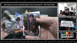 2023 Bowman Chrome Baseball Hobby 12 Box Case Break #7