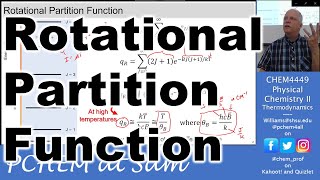 Rotational Partition Function Statistical Mechanics - 2022 4449 Lectures