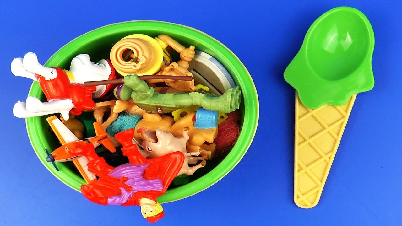 Мороженое Сюрприз Киндер Игрушки для детей 어린이를위한 아이스크림 서프라이즈 킨더 장난감
