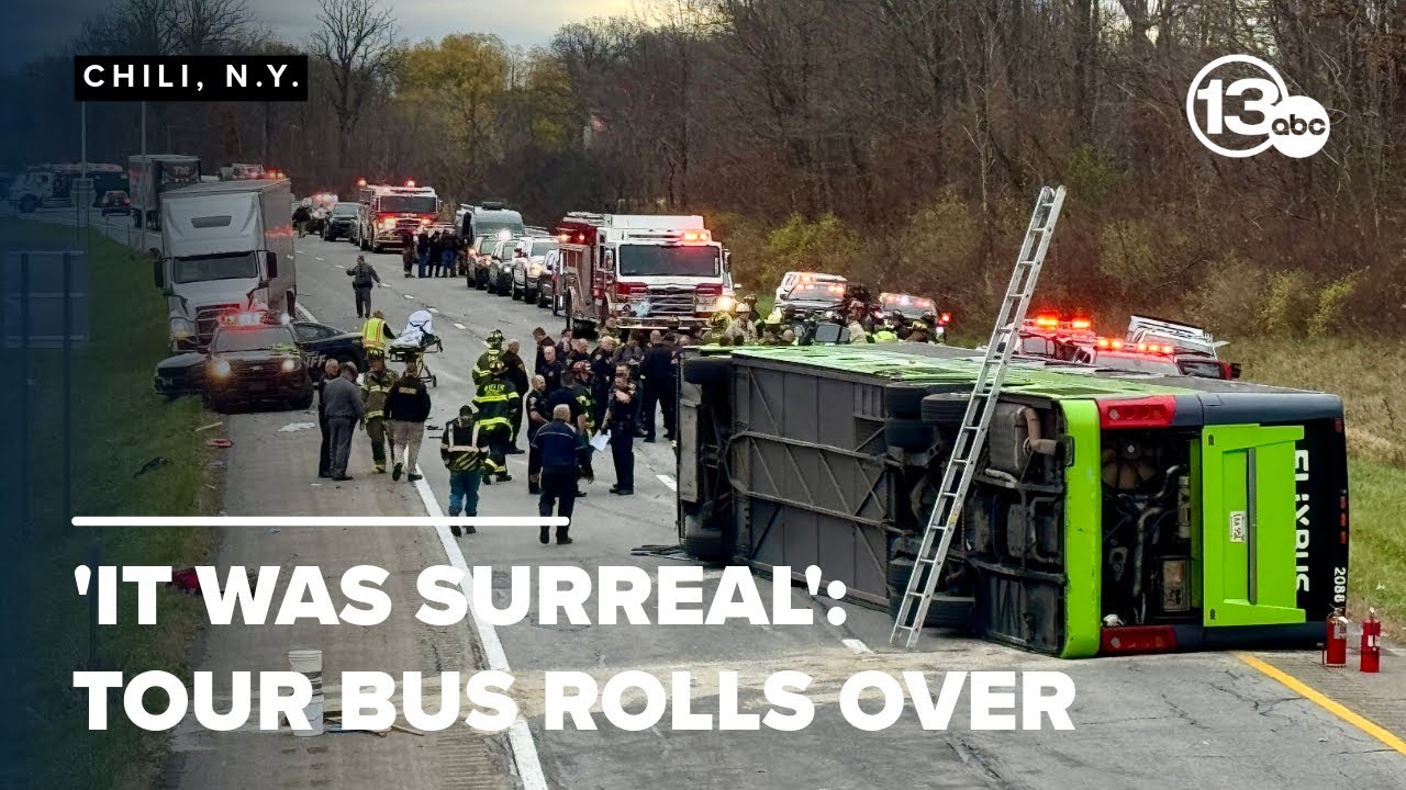 'It was surreal': 28 injured, 1 critically, in tour bus crash on ...
