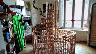 Domino kapla #1: spiral wall
