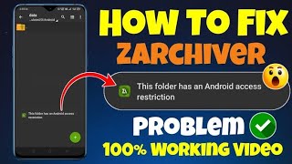 this folder has an android access restriction problem  Zarchiver  #video #problem #solution