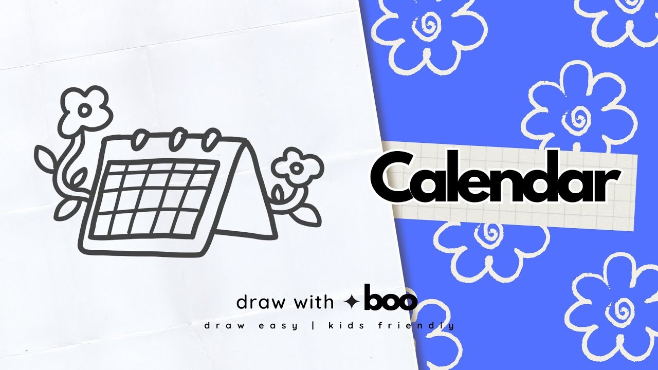 How to Draw a CALENDAR 📆🗓️ cute doodle | Easy Art Tutorial for Kids ...