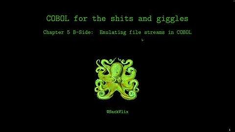 COBOL for the sh*ts and giggles - Chapter 5 B-Side: Emulating file streams in COBOL