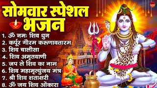 सोमवार भक्ति भजन कर्पूर गौरम करुणावतारं, ॐ नमः शिवाय, महामृत्युंजय मंत्र, शिव अमृतवाणी व आरती