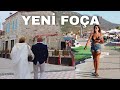 YENİ FOÇA Winter and Summer - Izmir Walking Tour | Turkey 4K