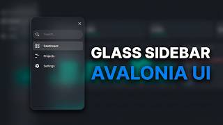 Glassmorphism Navigation Menu in Avalonia UI (C#)
