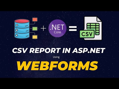 CSV Report In Asp.Net Using Webforms | Tamil