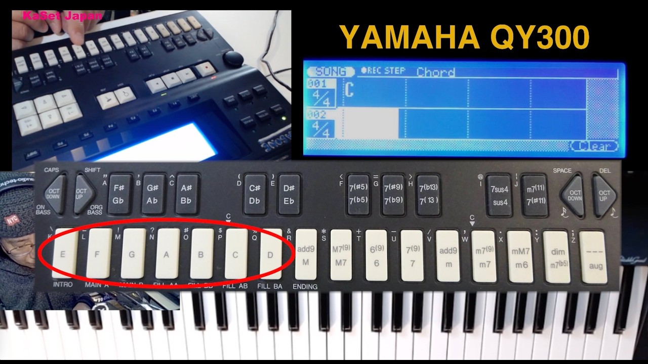 4th] YAMAHA QY300 Tutorial Step Chord Rec - YouTube