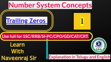 Trailing zeros part1||Number system||SSC||RRB||SI-PC||