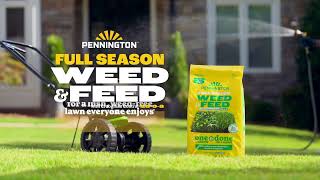Pennington Full Season Weed & Feed with Crabgrass Control 25-0-8 – Your lawn care simplified!