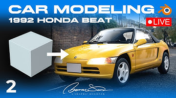 Blender 3D Car Modeling - Part 2 -  1992 HONDA BEAT #blender #blender3d #modeling