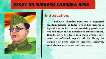 Essay On Subhash Chandra Bose |  The Fascinating Story of Subhash Chandra Bose!