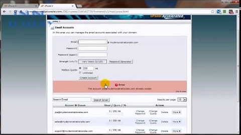 How to create email accounts in cPanel