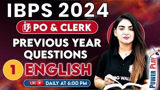 IBPS 2024 | IBPS Clerk English Previous Year Questions | IBPS PO English Classes