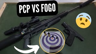 CARABINA PCP CUSTOM 9MM VS PISTOLA TAURUS TS9 9MM TESTE DE PERFURAÇÃO 7 TABUAS DE PINUS