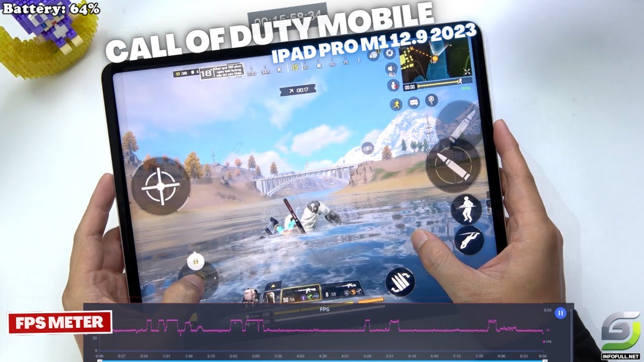 iPad Pro M1 12.9 2023 Test game Call of Duty Mobile CODM